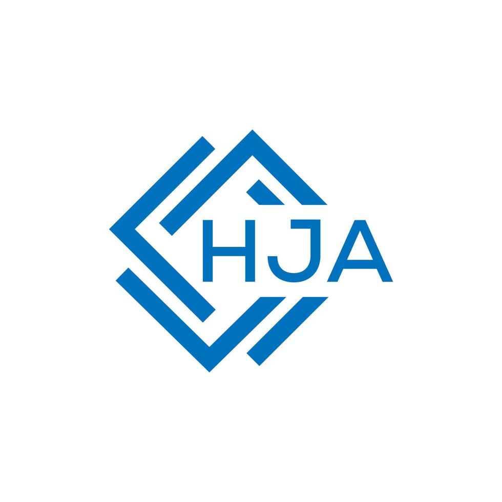 hja brief logo ontwerp Aan wit achtergrond. hja creatief cirkel brief logo concept. hja brief ontwerp. vector