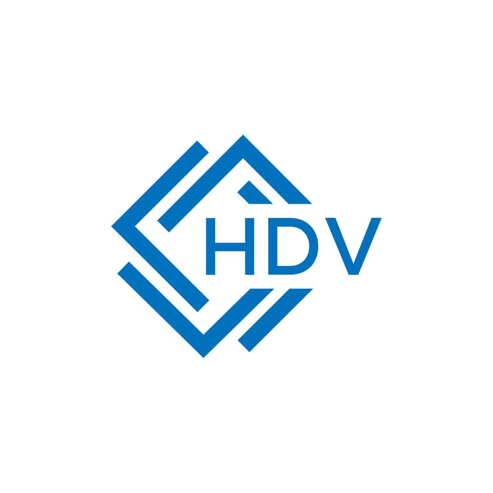 hdv creatief cirkel brief logo concept. hdv brief ontwerp.hdv brief logo ontwerp Aan wit achtergrond. hdv creatief cirkel brief logo concept. hdv brief ontwerp. vector