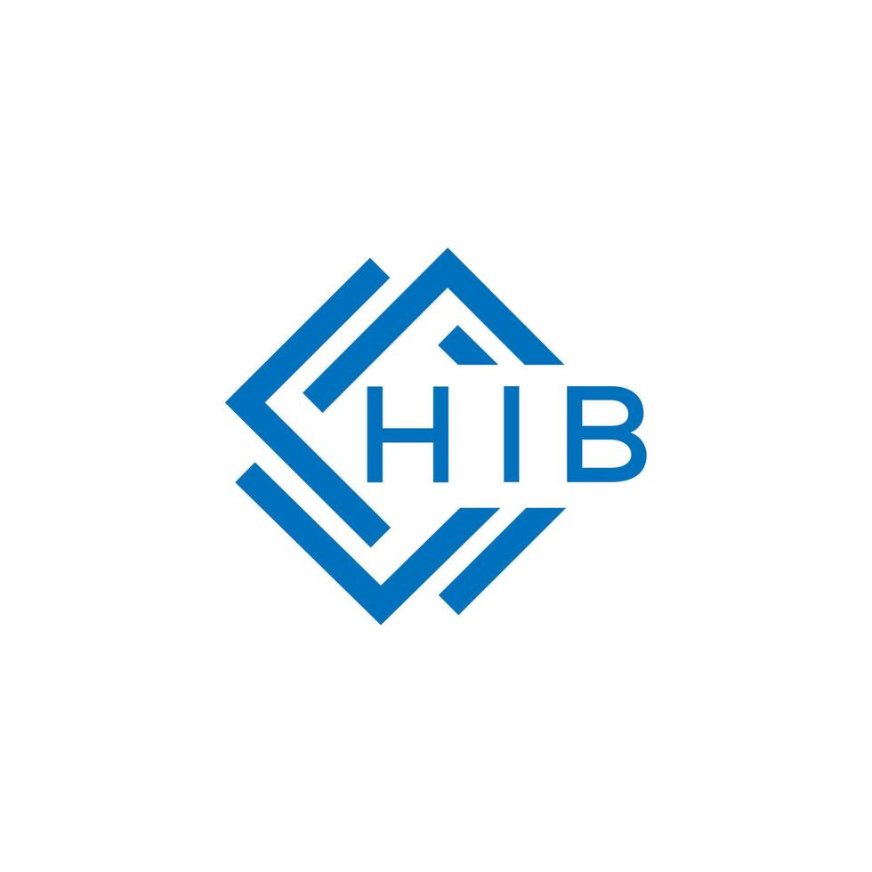 hib brief ontwerp.hib brief logo ontwerp Aan wit achtergrond. hib creatief cirkel brief logo concept. hib brief ontwerp. vector