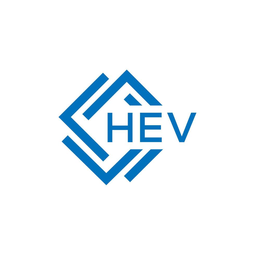 hev brief logo ontwerp Aan wit achtergrond. hev creatief cirkel brief logo concept. hev brief ontwerp. vector