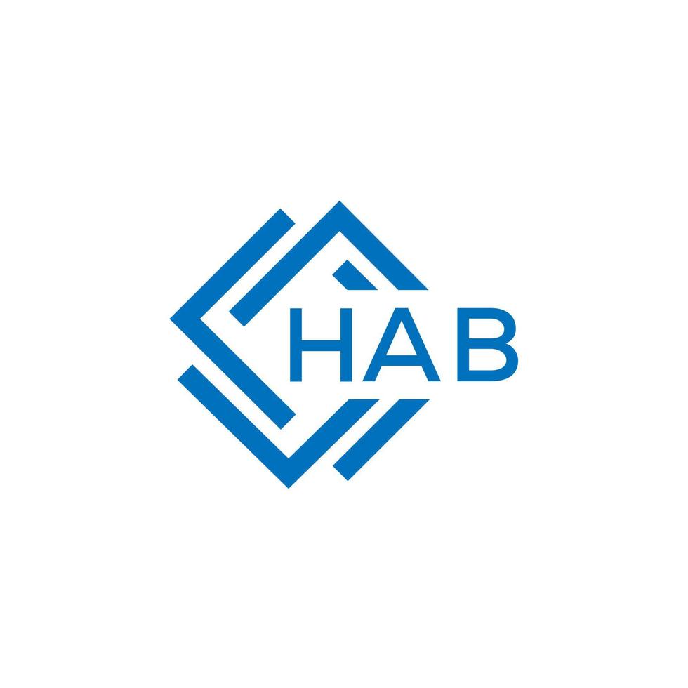 hab brief logo ontwerp Aan wit achtergrond. hab creatief cirkel brief logo concept. hab brief ontwerp. vector