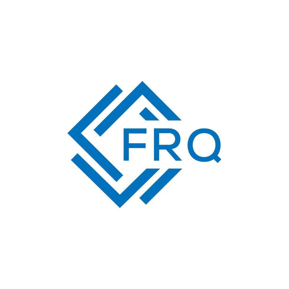 frq creatief cirkel brief logo concept. frq brief ontwerp.frq brief logo ontwerp Aan wit achtergrond. frq creatief cirkel brief logo concept. frq brief ontwerp. vector