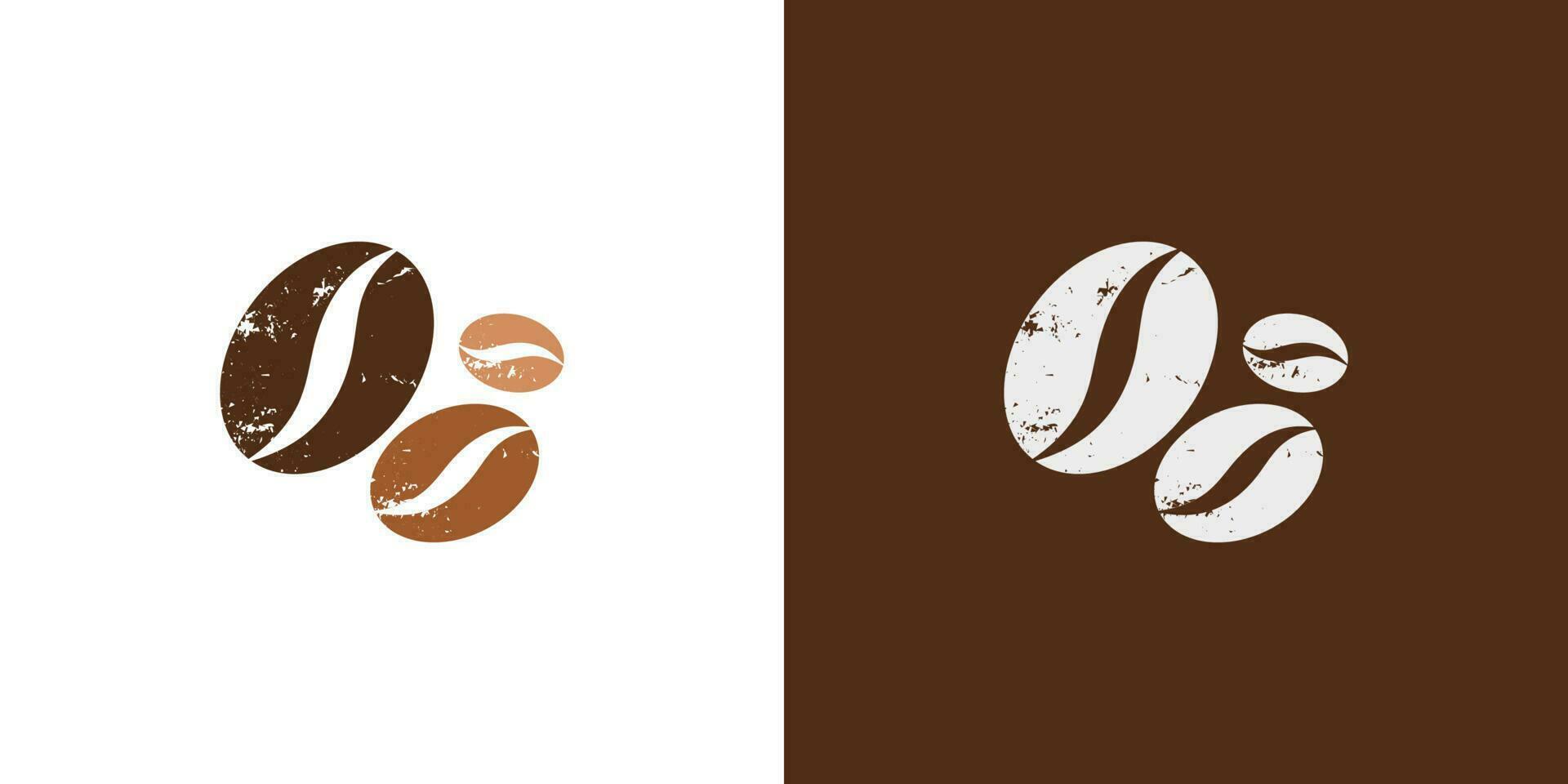 abstract koffie bonen Aan wit achtergrond. grunge stijl. vector illustratie.