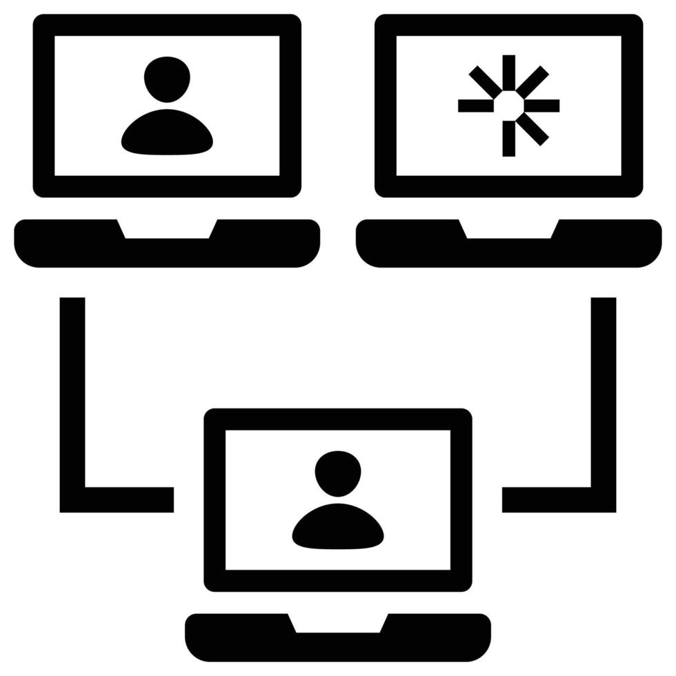 video conferentie is een gemakkelijk bewerkbare pictogrammen thema's van video conferentie. combineren verschillend elementen naar creëren opvallende composities dat helpen u vertellen een beter verhaal voor uw lan vector