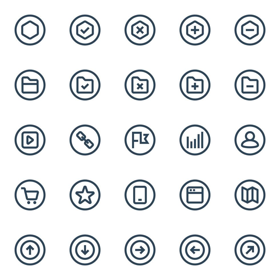 insigne schets pictogrammen voor ui ux. vector