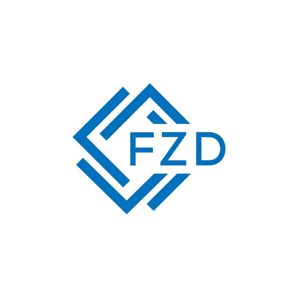 fzd brief logo ontwerp Aan wit achtergrond. fzd creatief cirkel brief logo concept. fzd brief ontwerp. vector