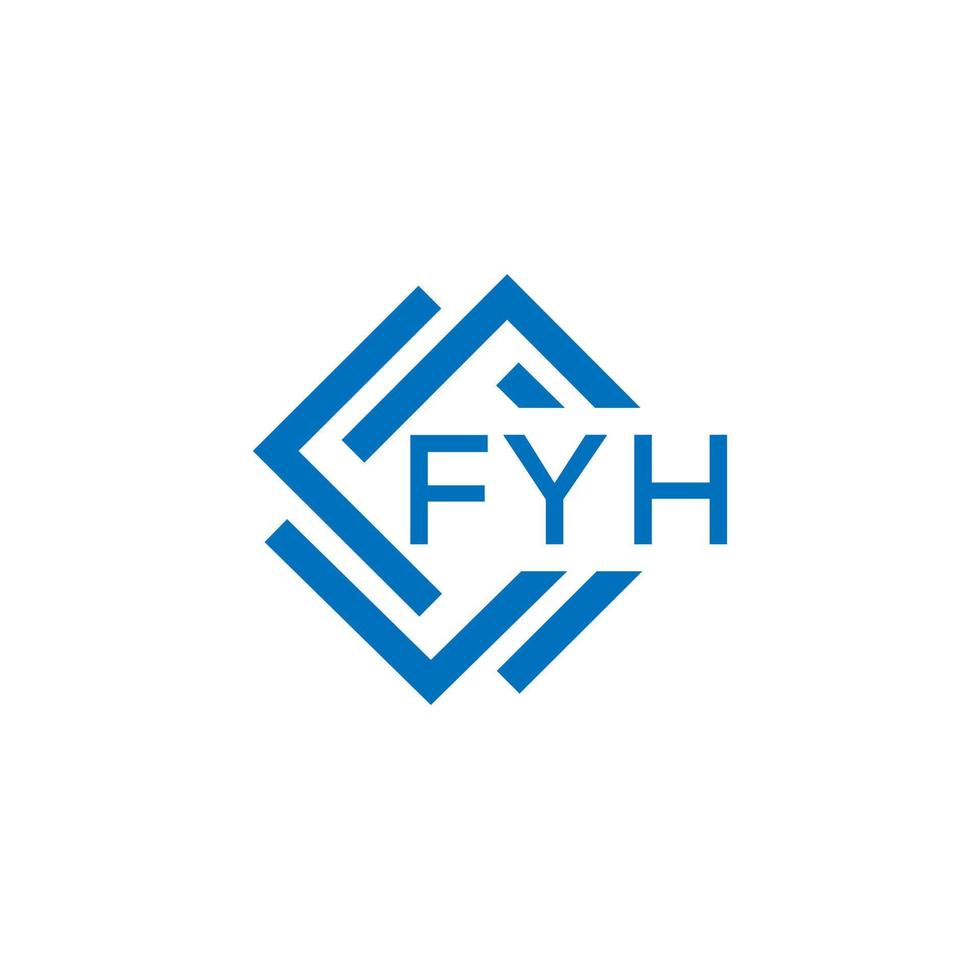 fyh brief logo ontwerp Aan wit achtergrond. fyh creatief cirkel brief logo concept. fyh brief ontwerp. vector