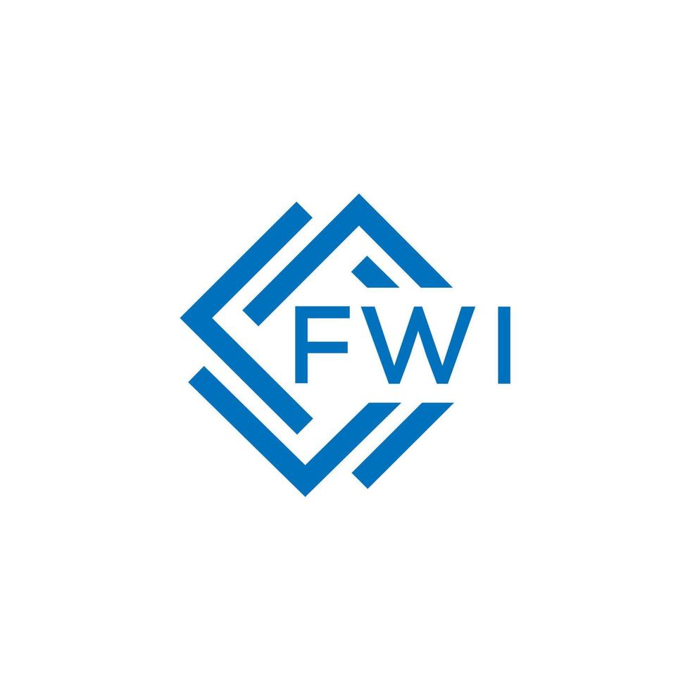 fwi brief logo ontwerp Aan wit achtergrond. fwi creatief cirkel brief logo concept. fwi brief ontwerp. vector