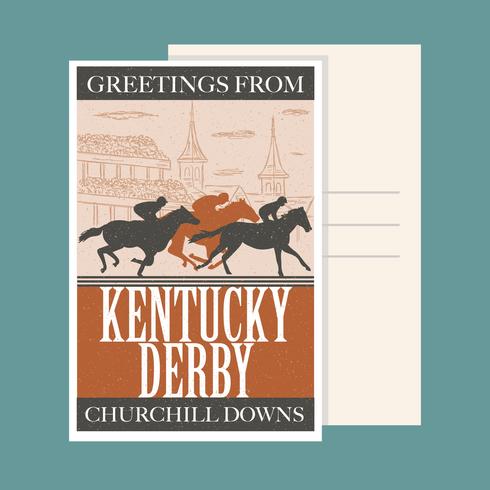 kentucky derby ansichtkaart vector