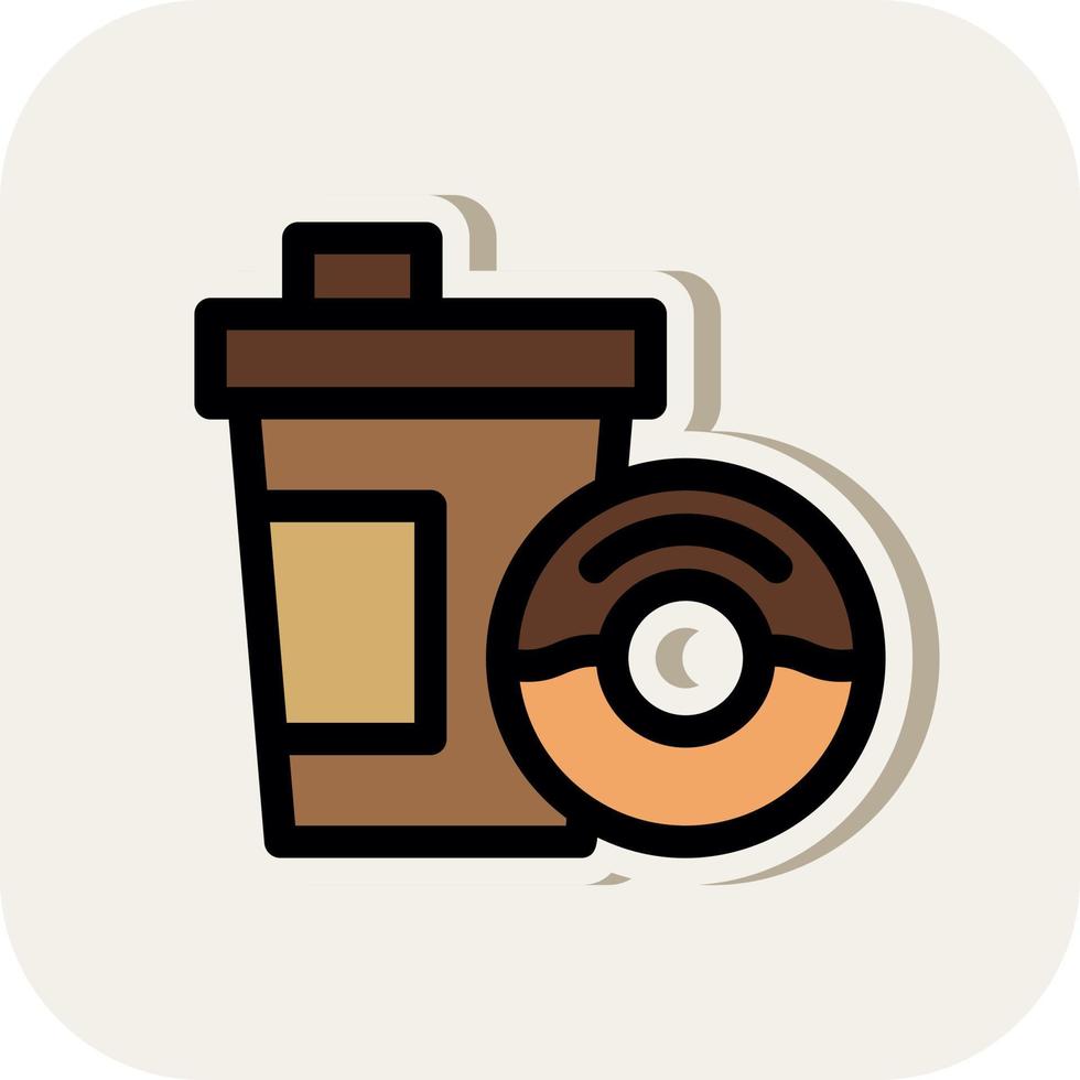 koffie donut vector icoon ontwerp