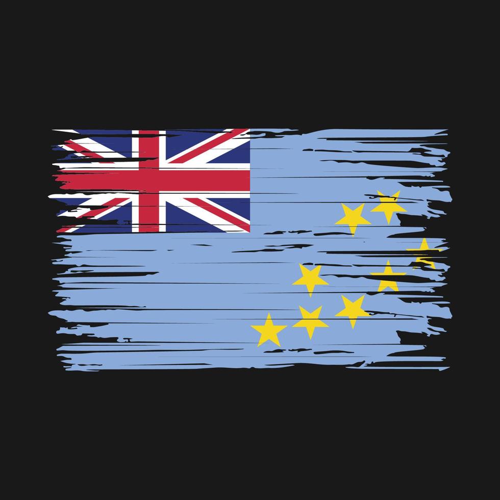 tuvalu vlag penseelstreken vector