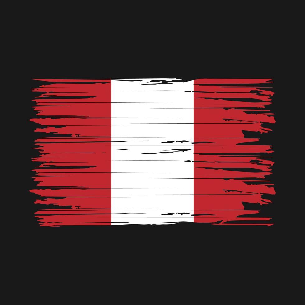 Peru vlag penseelstreken vector