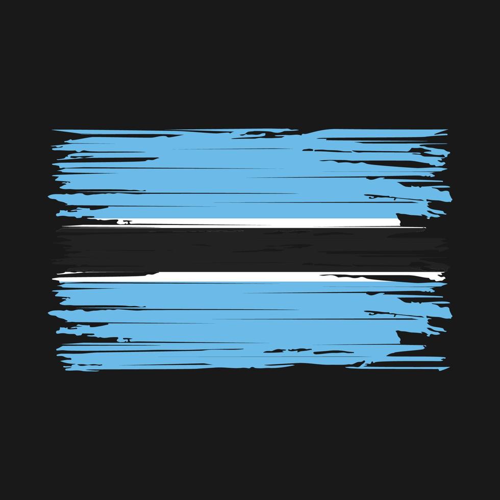 Botswana vlag penseelstreken vector