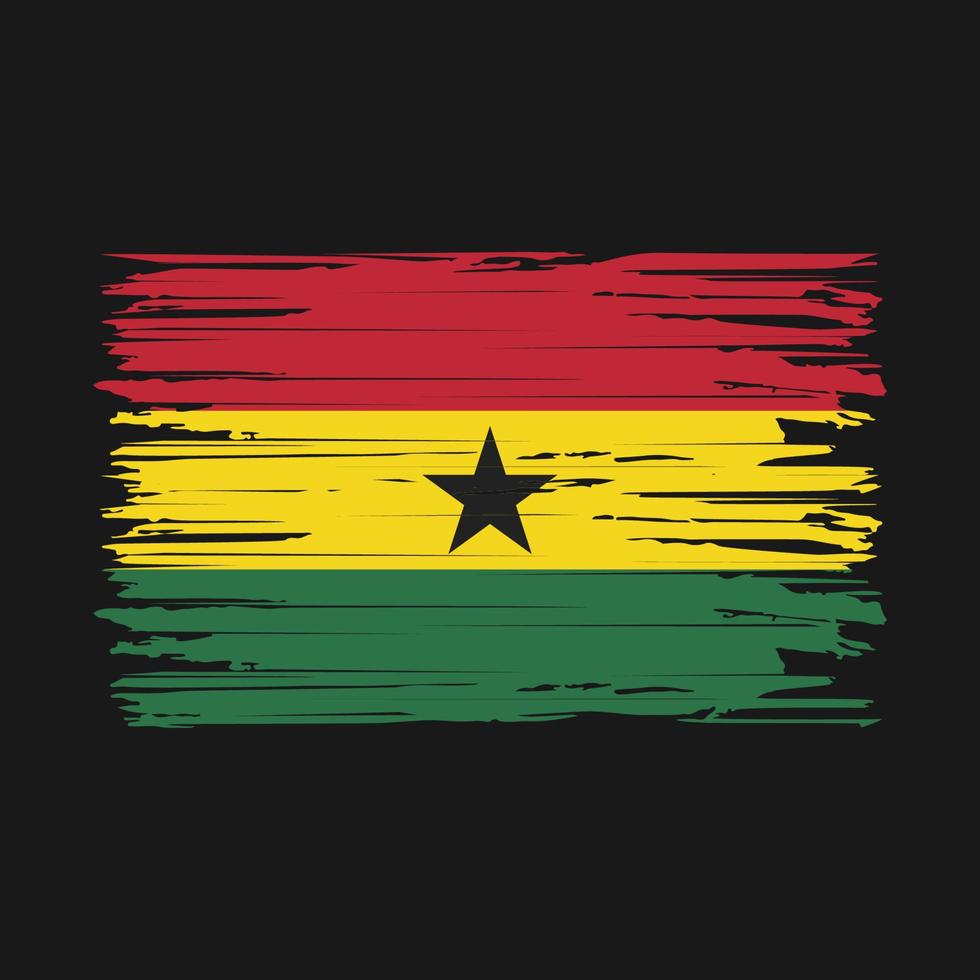 ghana vlag penseelstreken vector