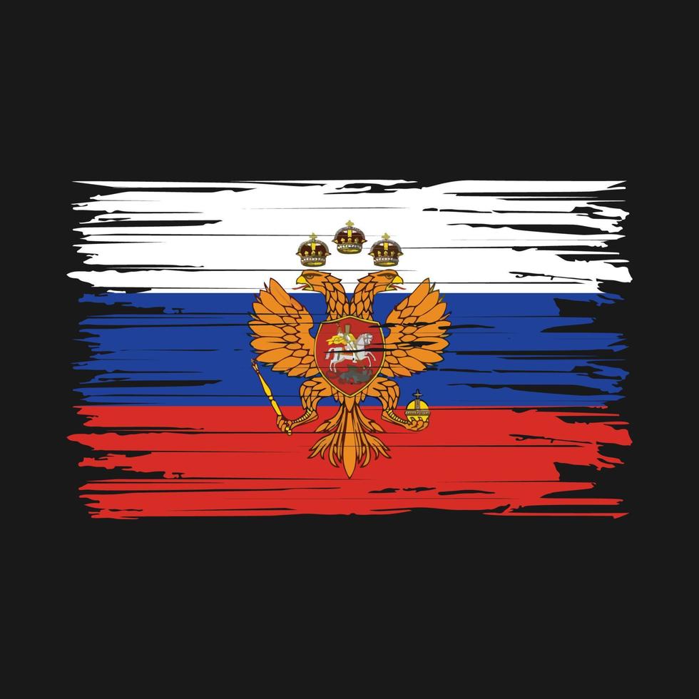 russische vlag penseelstreken vector