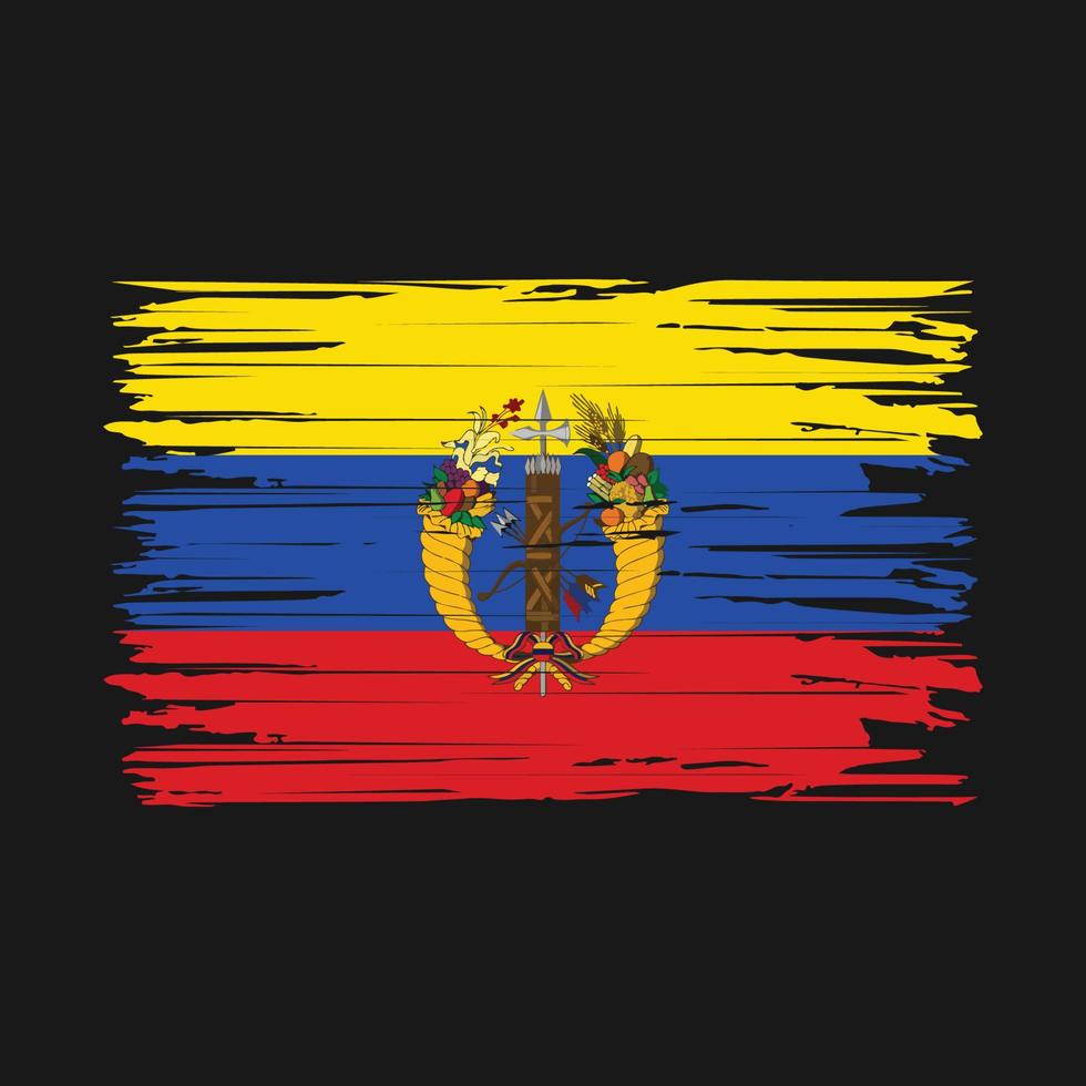 colombia vlag penseelstreken vector