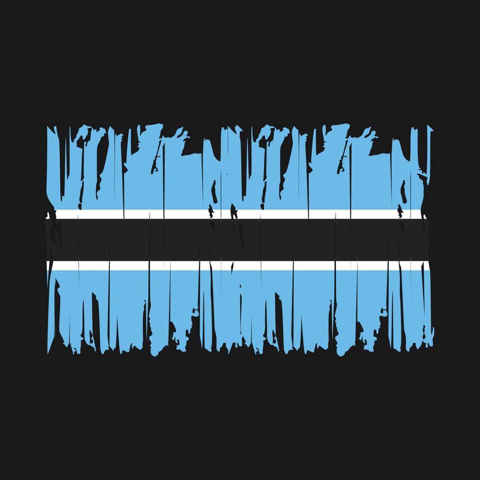 botswana vlag borstel vector illustratie