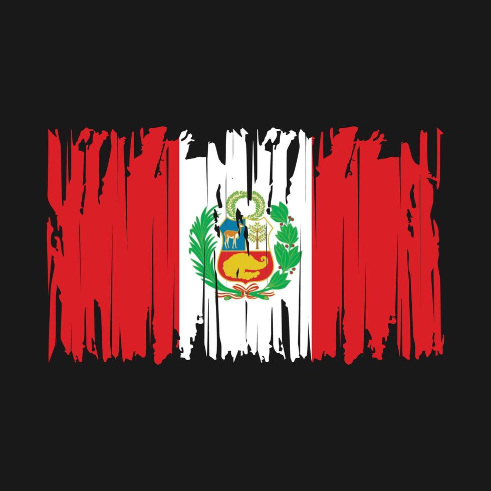 Peru vlag borstel vector illustratie