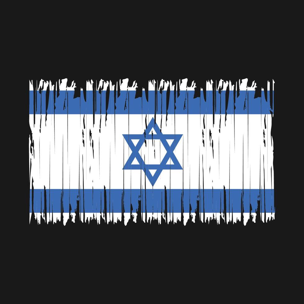 Israëlische vlag borstel vector