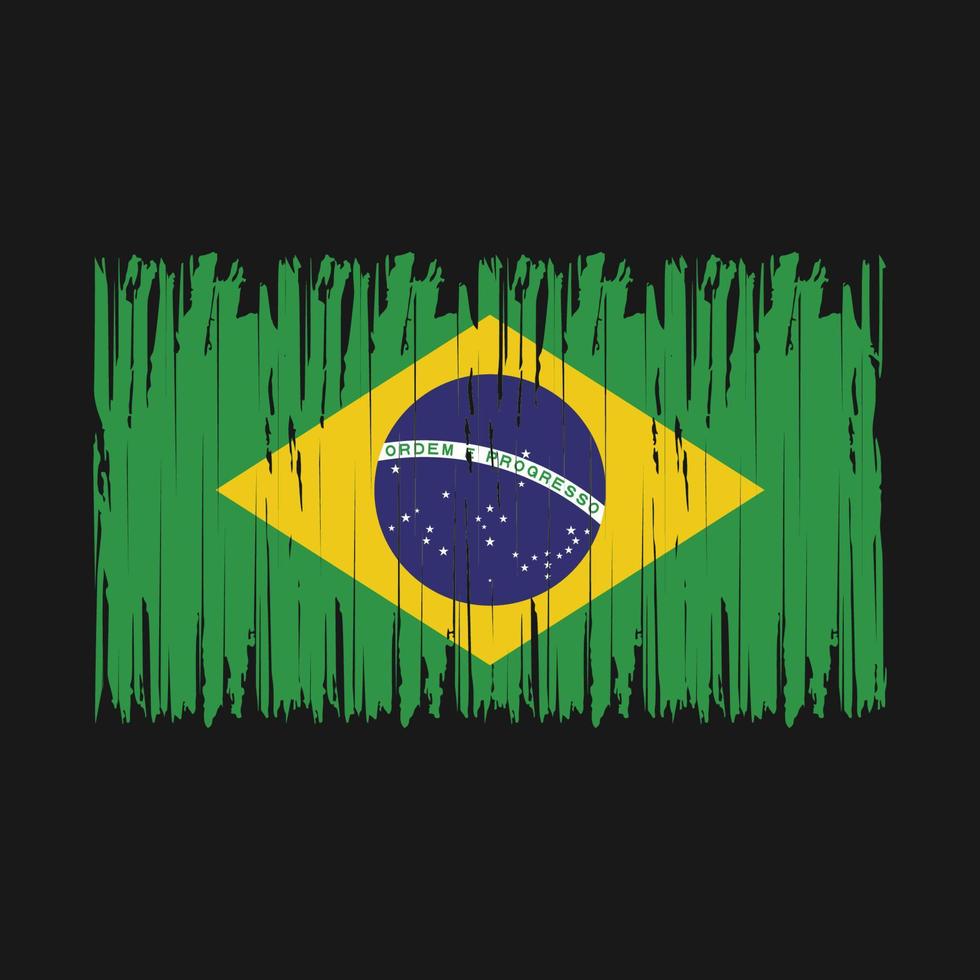 braziliaanse vlag borstel vector