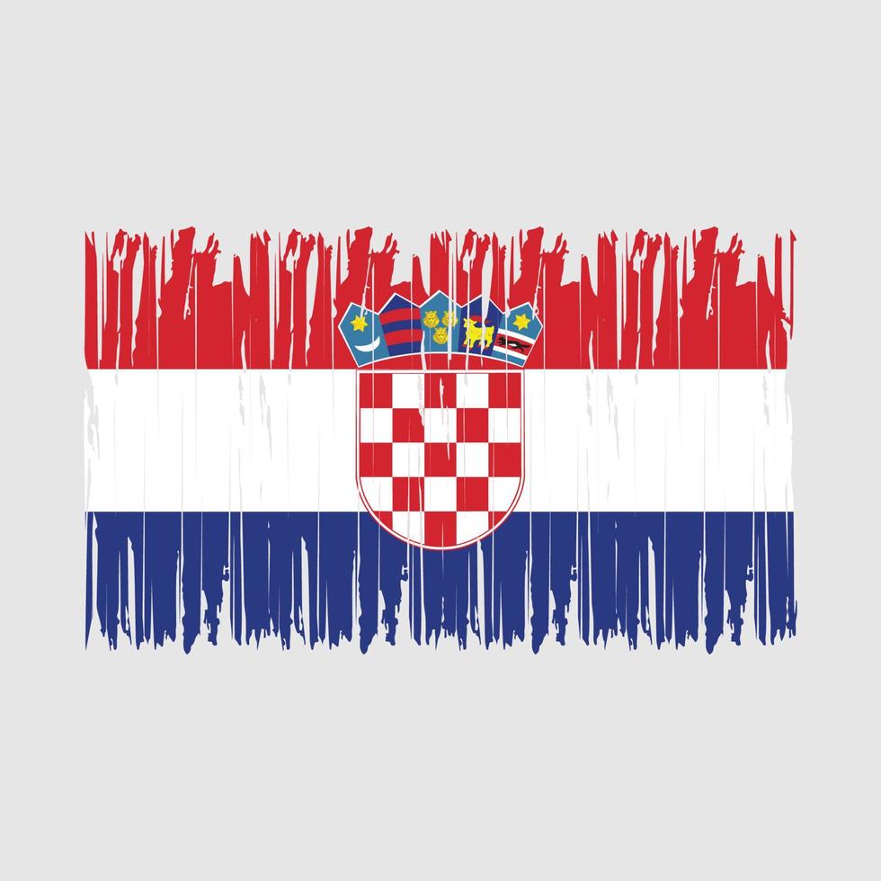 kroatië vlag borstel vector