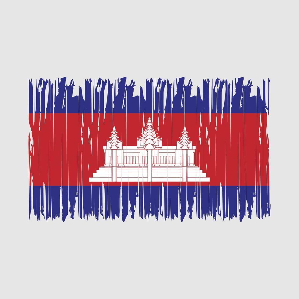 Cambodja vlag borstel vector