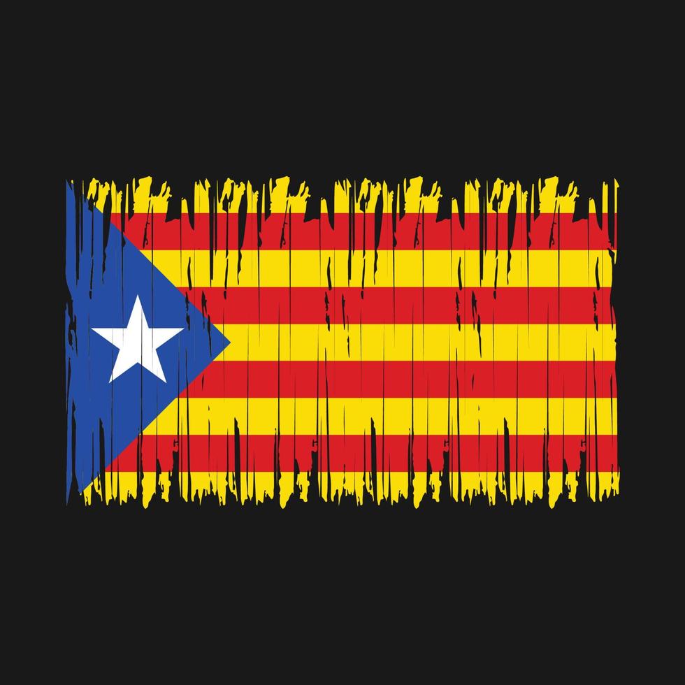 Catalonië vlag borstel vector