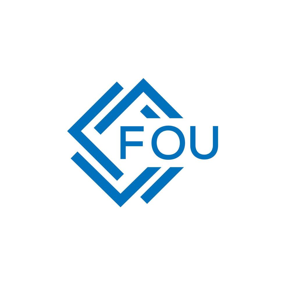 fou brief logo ontwerp Aan wit achtergrond. fou creatief cirkel brief logo concept. fou brief ontwerp. vector