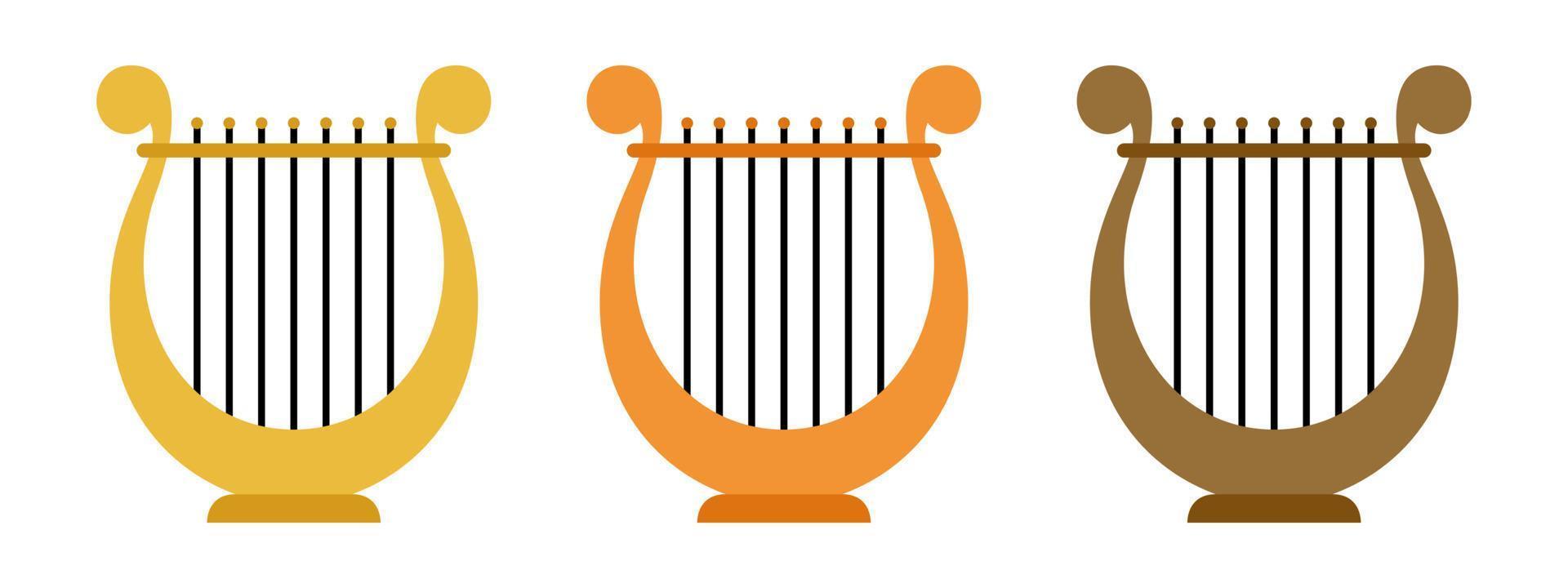 harp in vlak stijl geïsoleerd vector