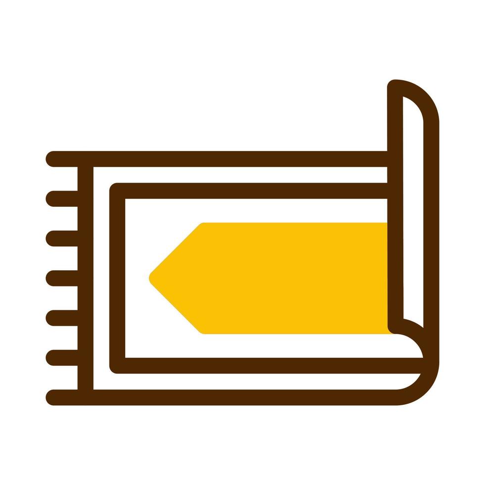 tapijt icoon duotoon bruin geel stijl Ramadan illustratie vector element en symbool perfect.