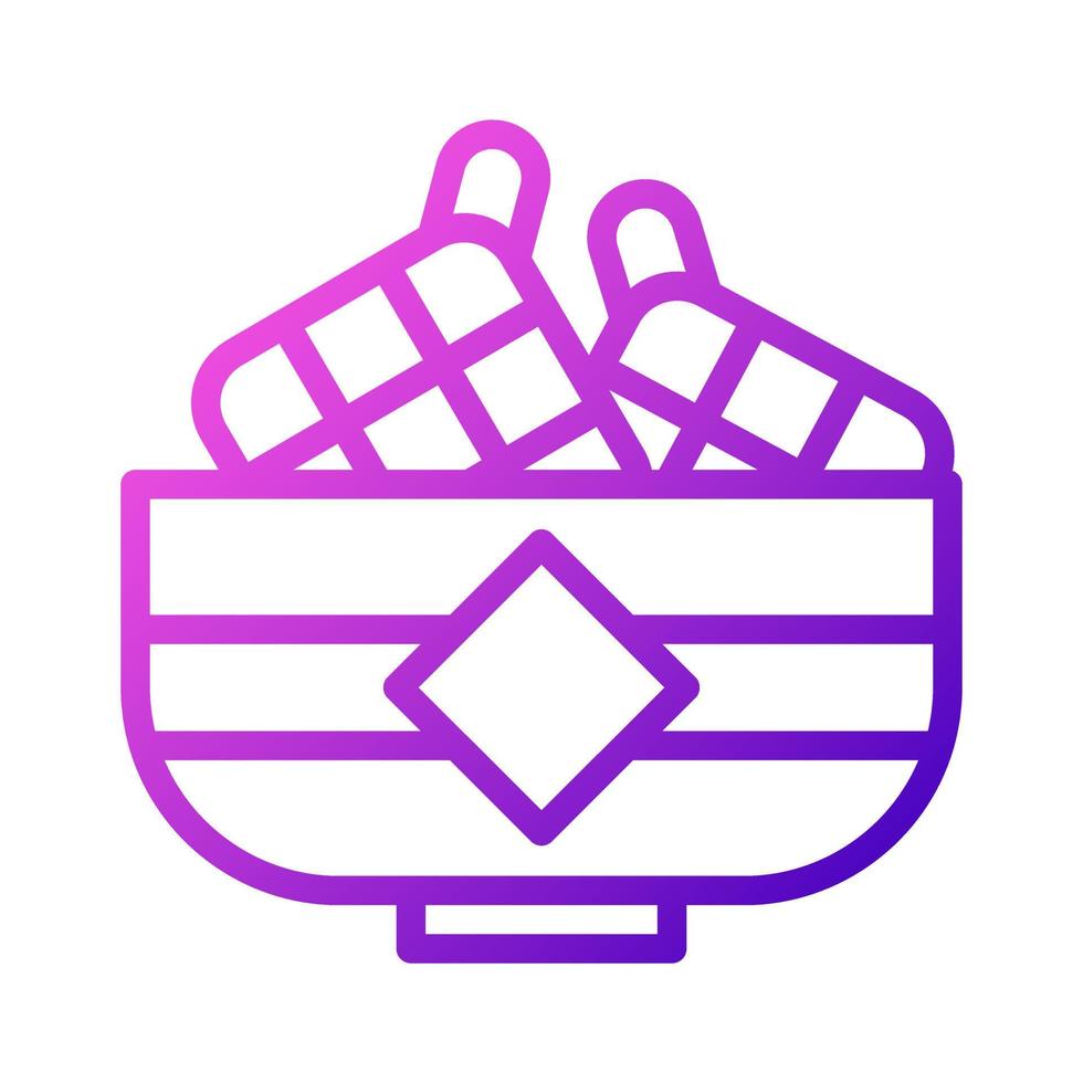 ketupat icoon Purper roze stijl Ramadan illustratie vector element en symbool perfect.