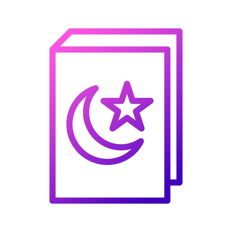 koran icoon Purper roze stijl Ramadan illustratie vector element en symbool perfect.