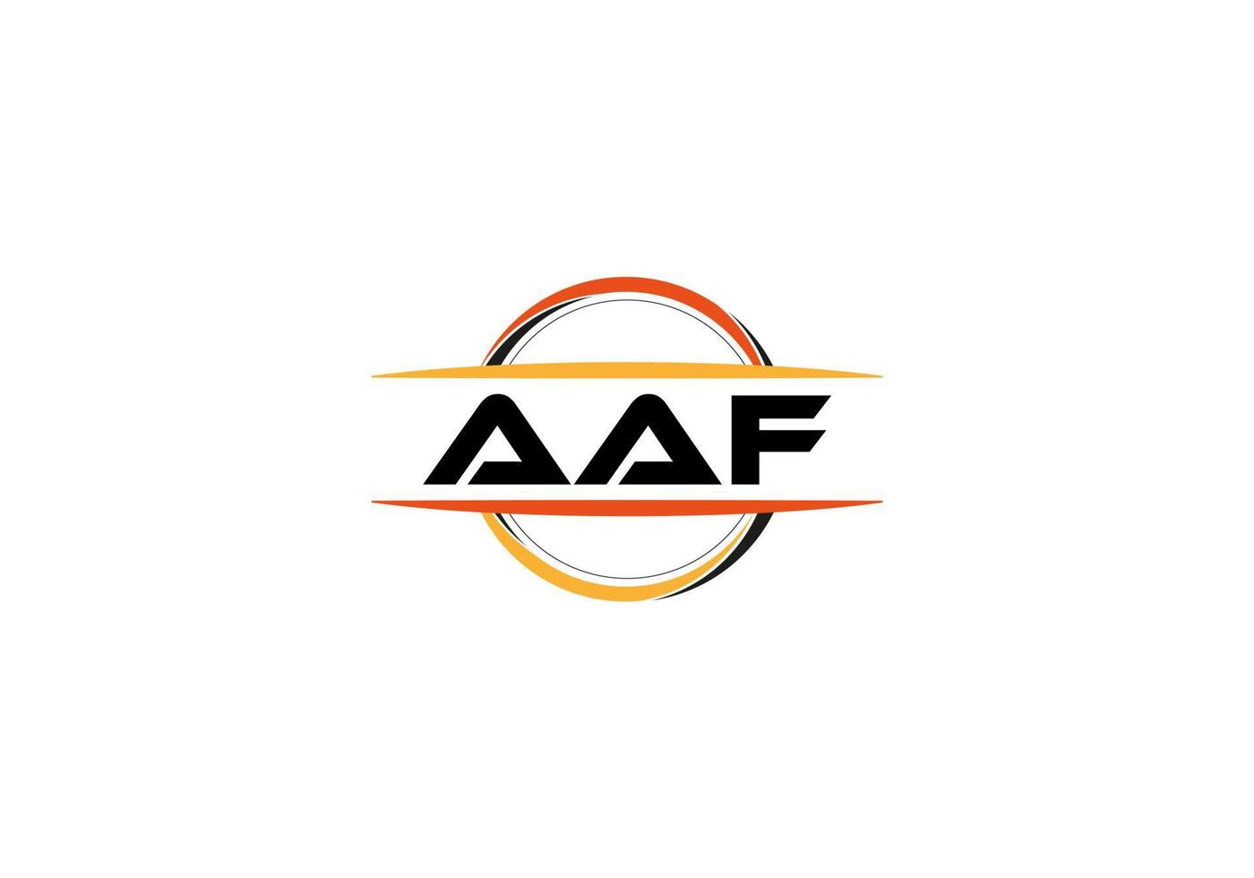 aaf brief royalty Ovaal vorm logo. aaf borstel kunst logo. aaf logo voor een bedrijf, bedrijf, en reclame gebruiken. vector