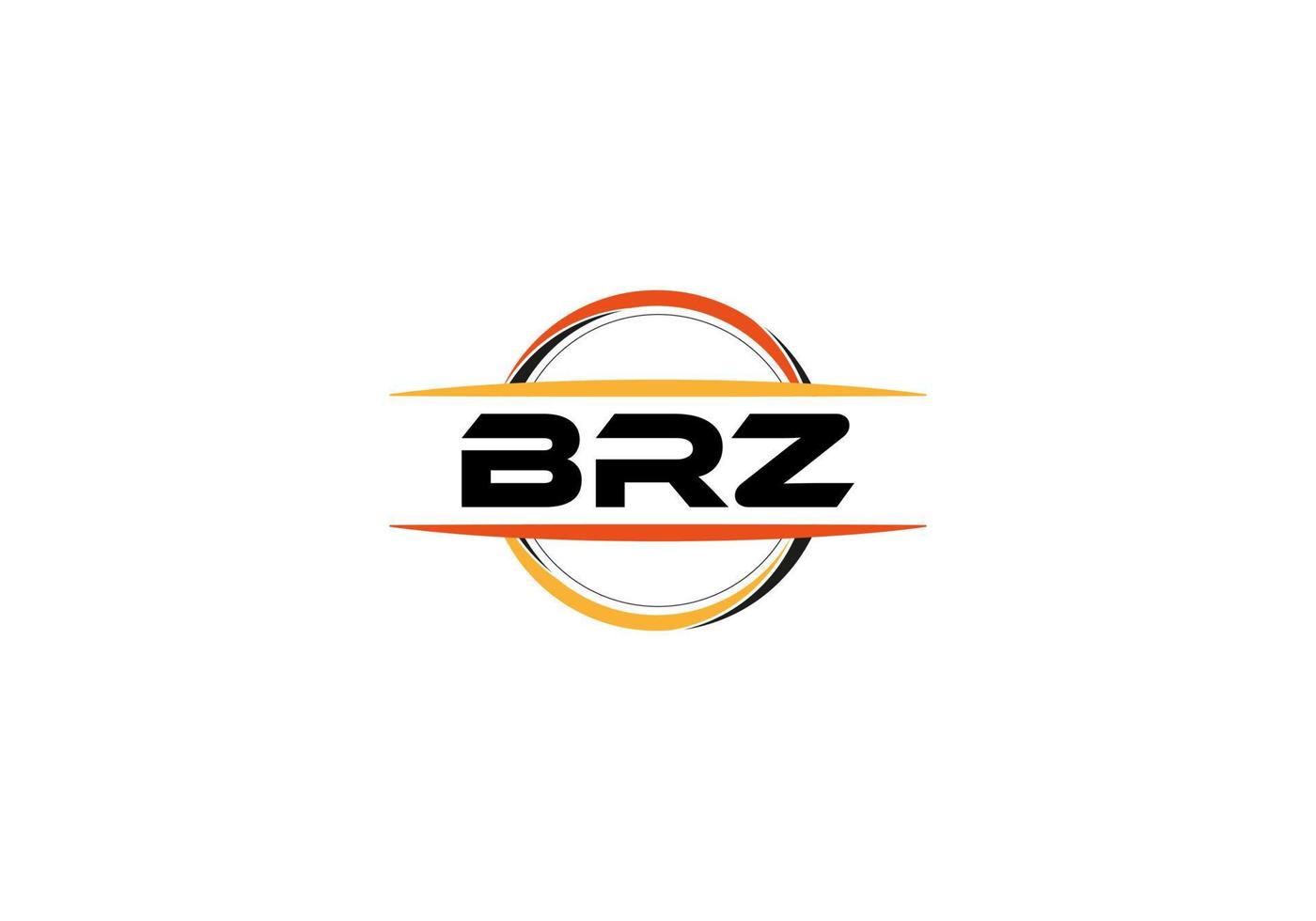 brz brief royalty Ovaal vorm logo. brz borstel kunst logo. brz logo voor een bedrijf, bedrijf, en reclame gebruiken. vector