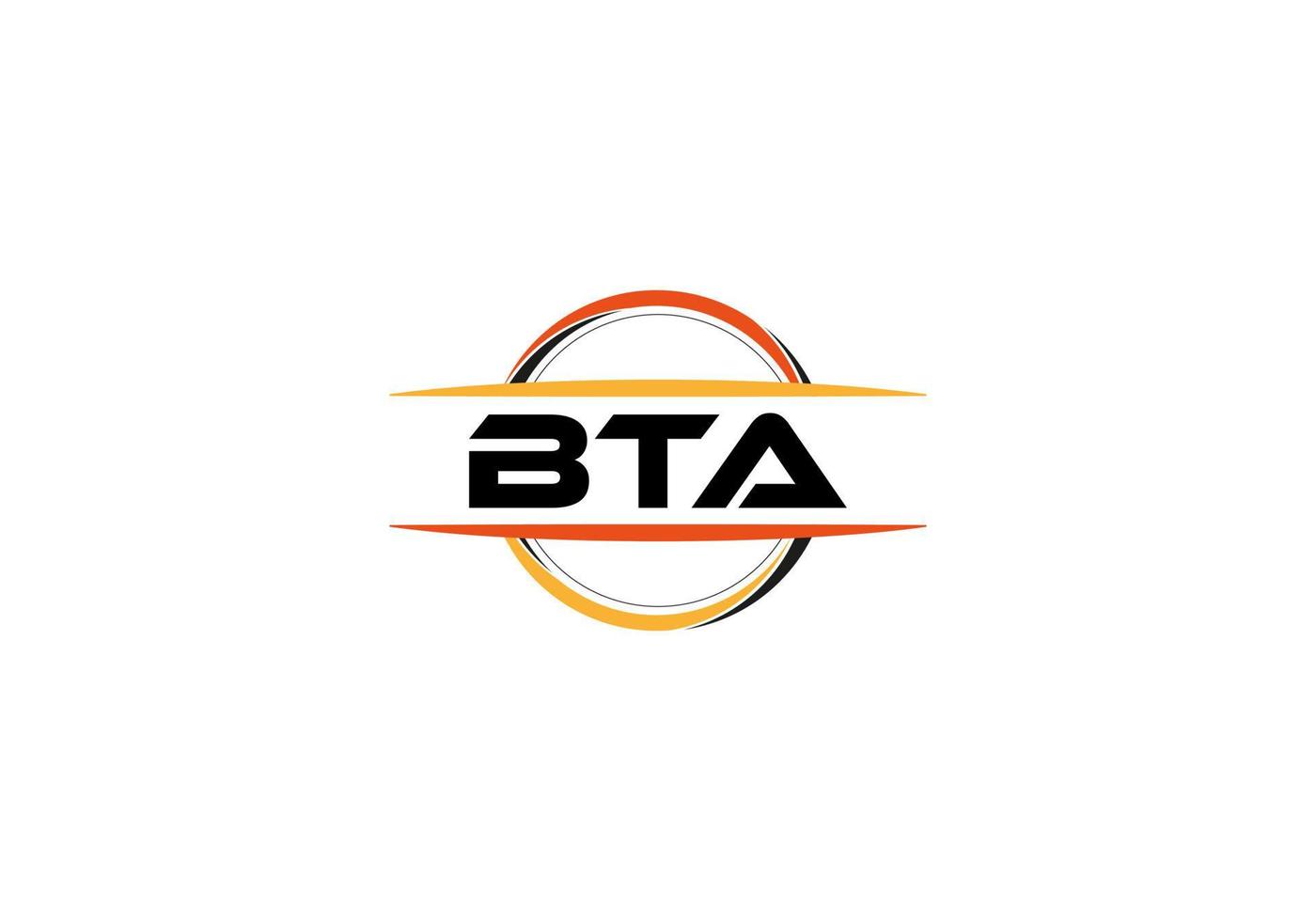 bta brief royalty Ovaal vorm logo. bta borstel kunst logo. bta logo voor een bedrijf, bedrijf, en reclame gebruiken. vector