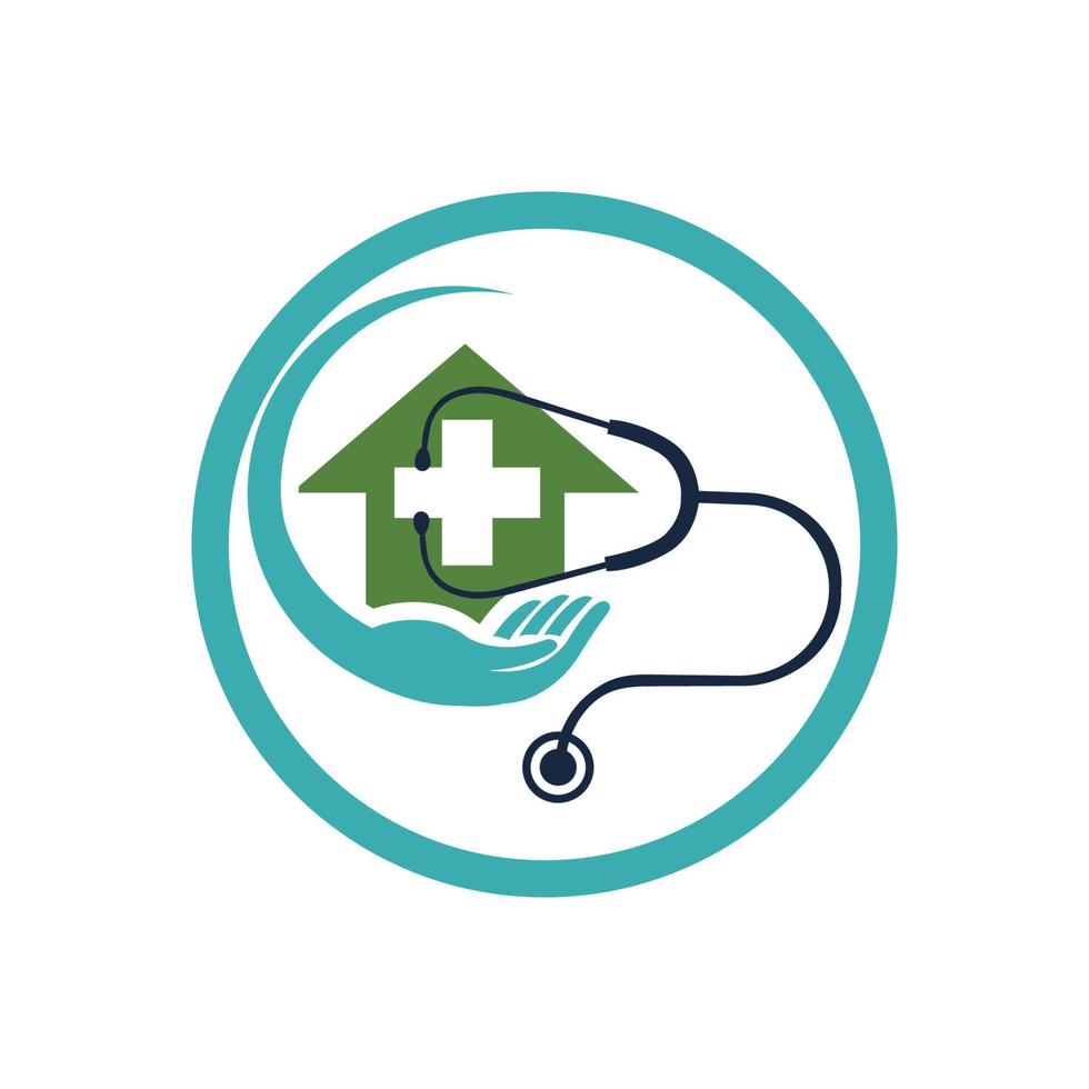 huis zorg logo sjabloon, medisch huis logo vector
