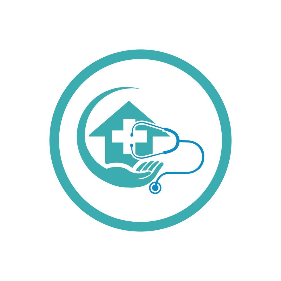 huis zorg logo sjabloon, medisch huis logo vector