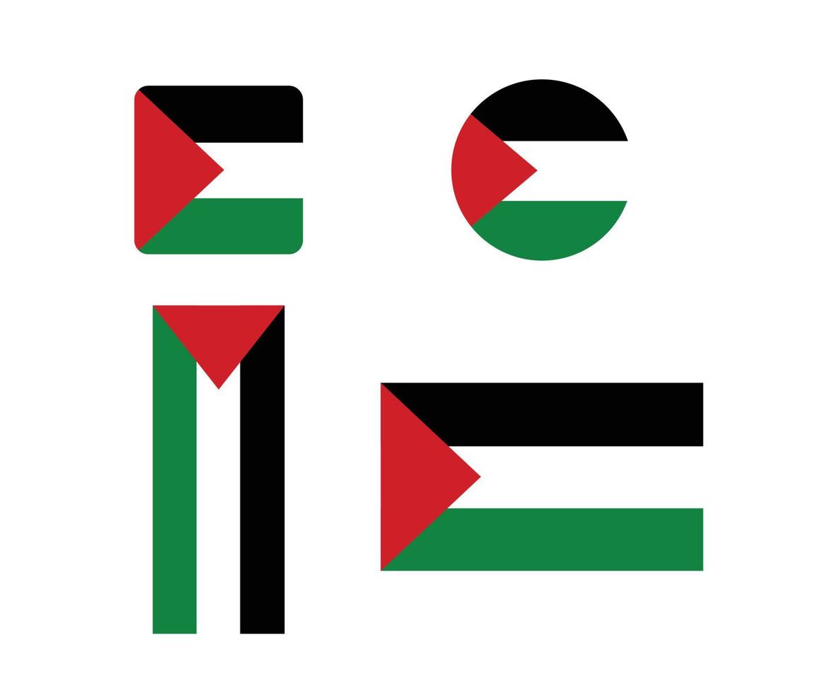 vlag van Palestina vector icoon. Palestina knop vlag vector