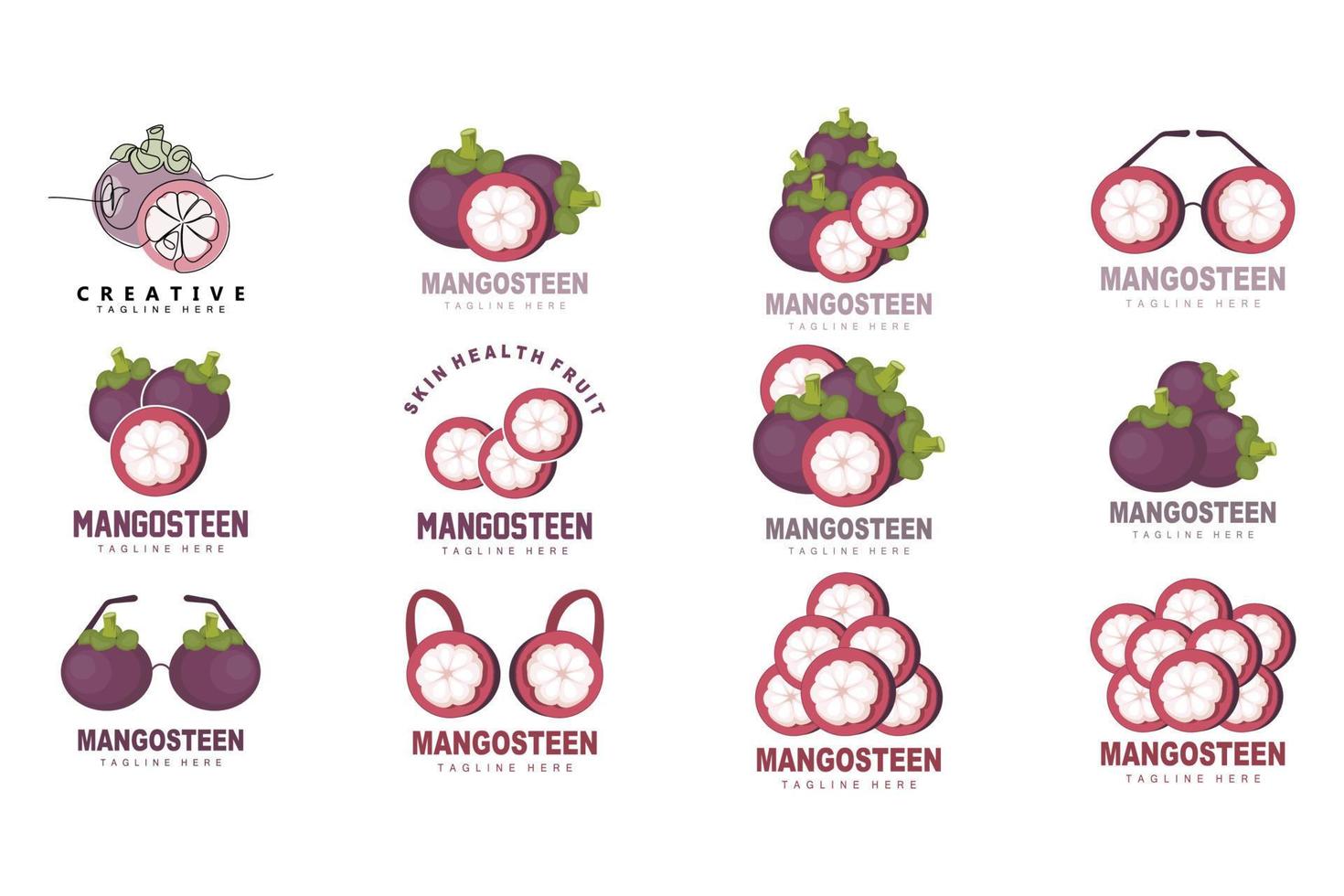 mangisboom logo ontwerp, vers fruit vector voor huid Gezondheid, fruit winkel merk illustratie en natuurlijk huid geneeskunde