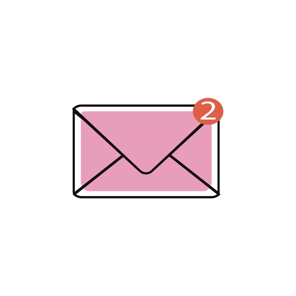 brief envelop met papier document vector illustratie. gesloten, Open met een bericht e-mail enveloppen. reeks postbus vector pictogrammen in vlak stijl. e-mail envelop icoon