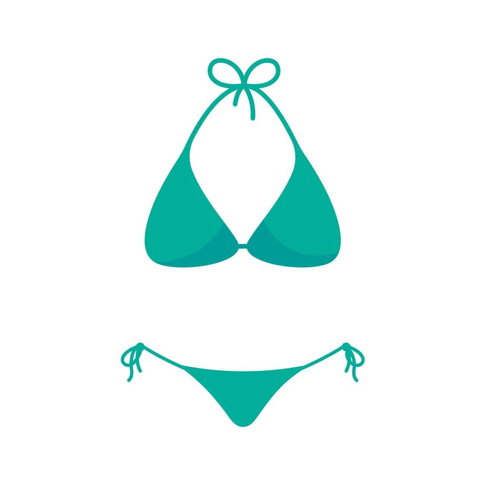 strand bikini voor Dames. zomer kust vrije tijd toerisme vector