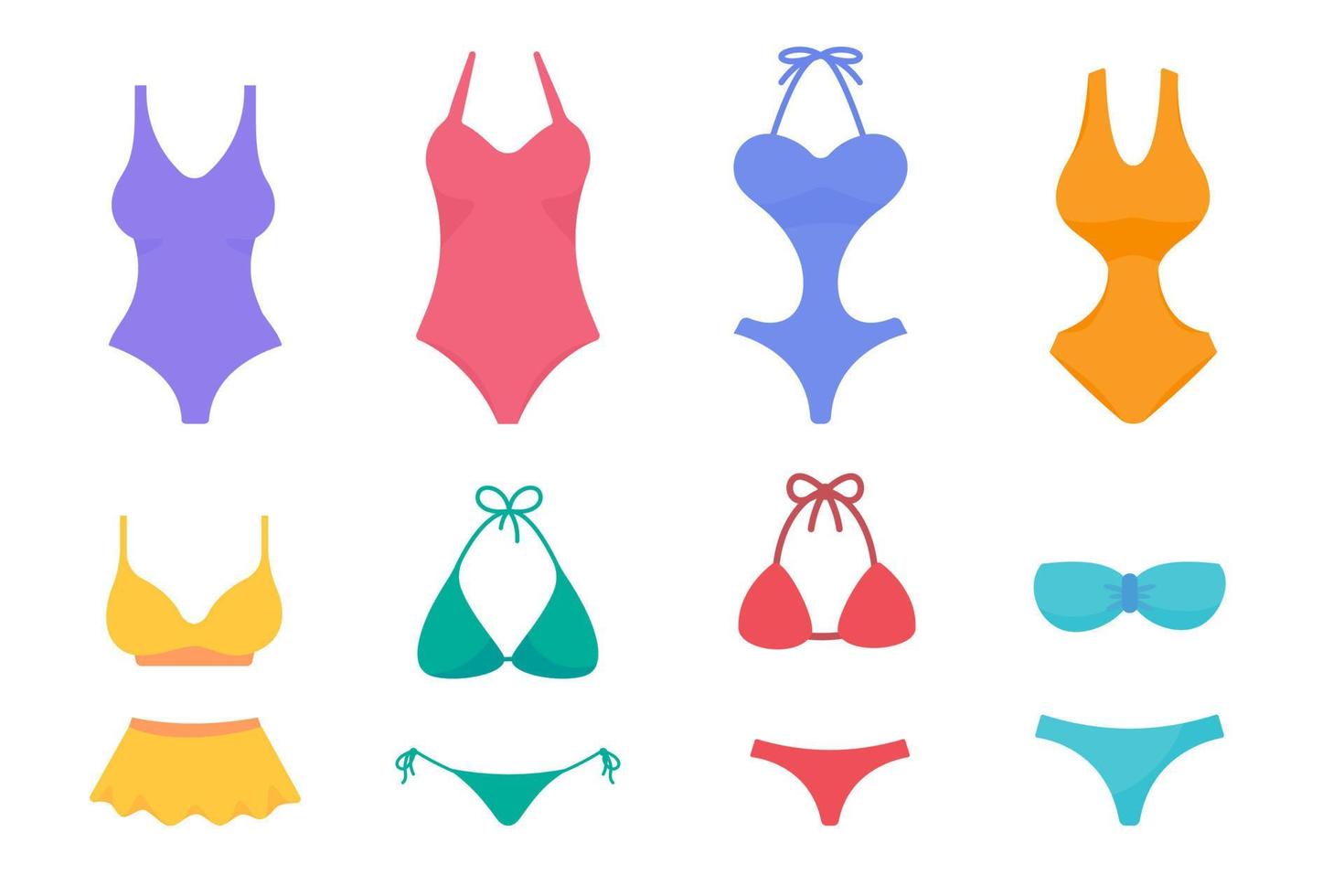 strand bikini voor Dames. zomer kust vrije tijd toerisme vector