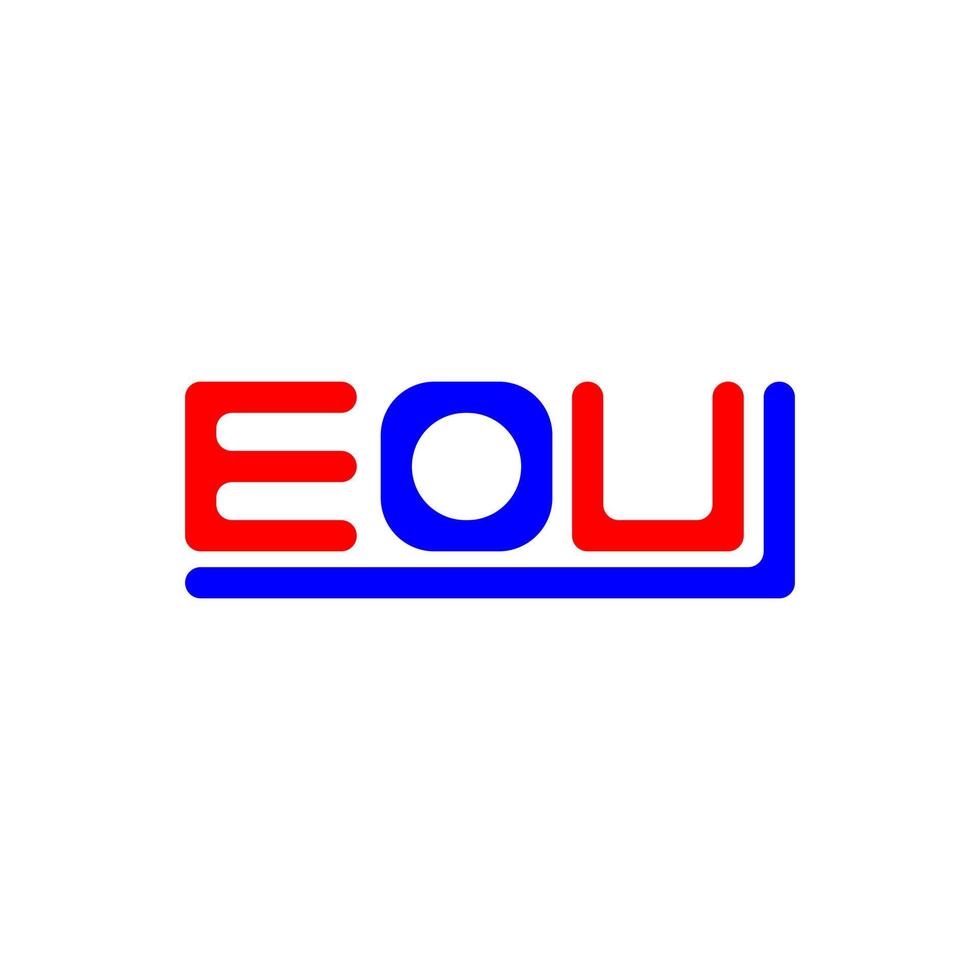 eou brief logo creatief ontwerp met vector grafisch, eou gemakkelijk en modern logo.