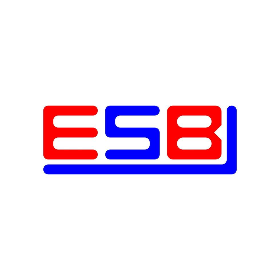 esb brief logo creatief ontwerp met vector grafisch, esb gemakkelijk en modern logo.