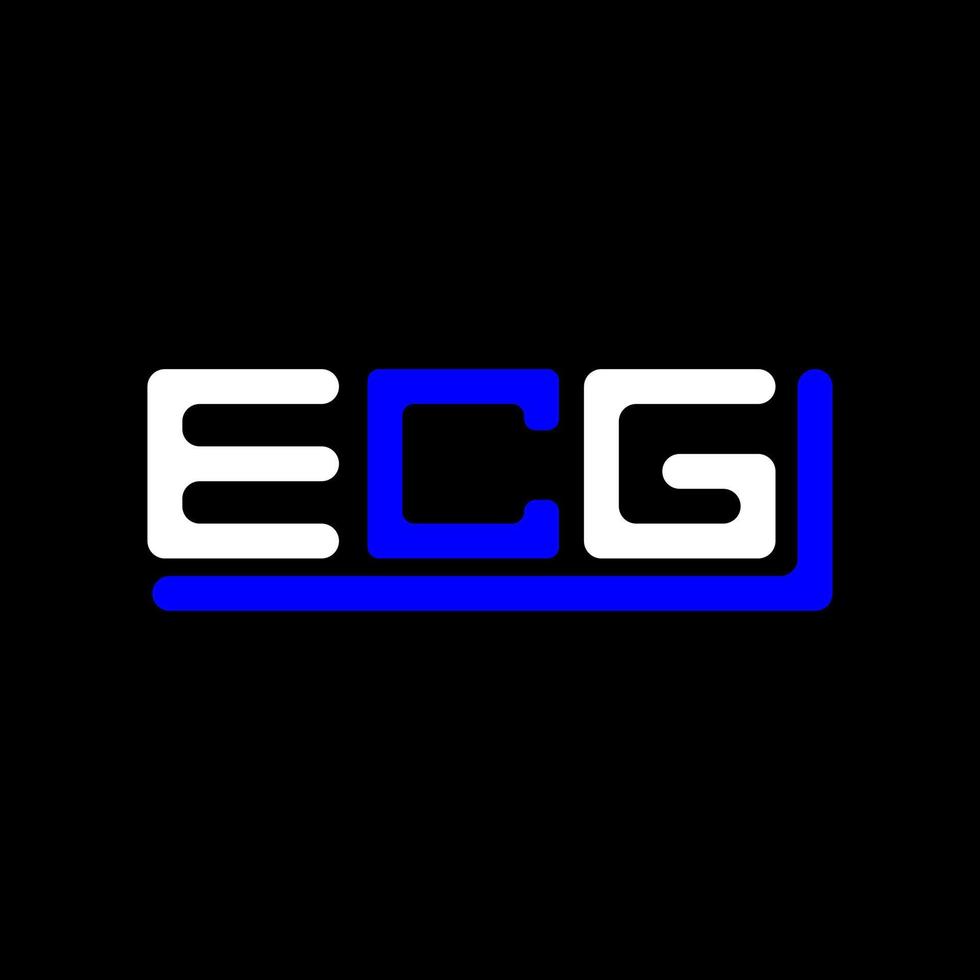 ecg brief logo creatief ontwerp met vector grafisch, ecg gemakkelijk en modern logo.
