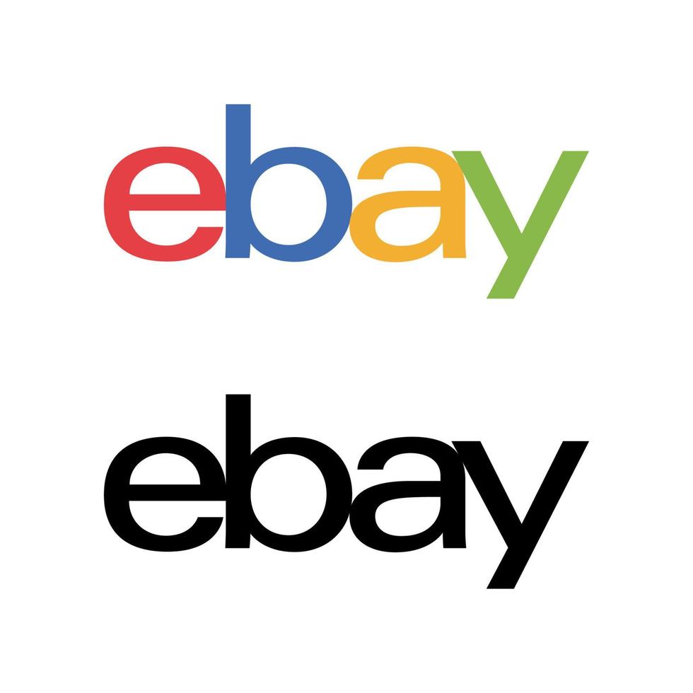 ebay logo vector, ebay icoon vrij vector