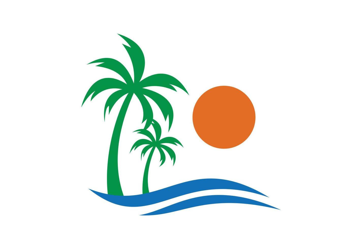 strand logo ontwerp. vector ontwerp concept