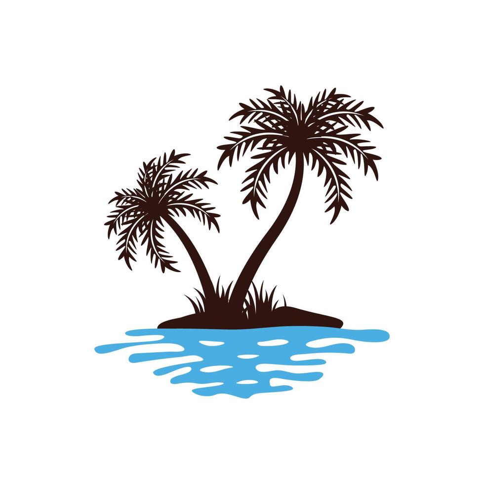 palm strand logo vector