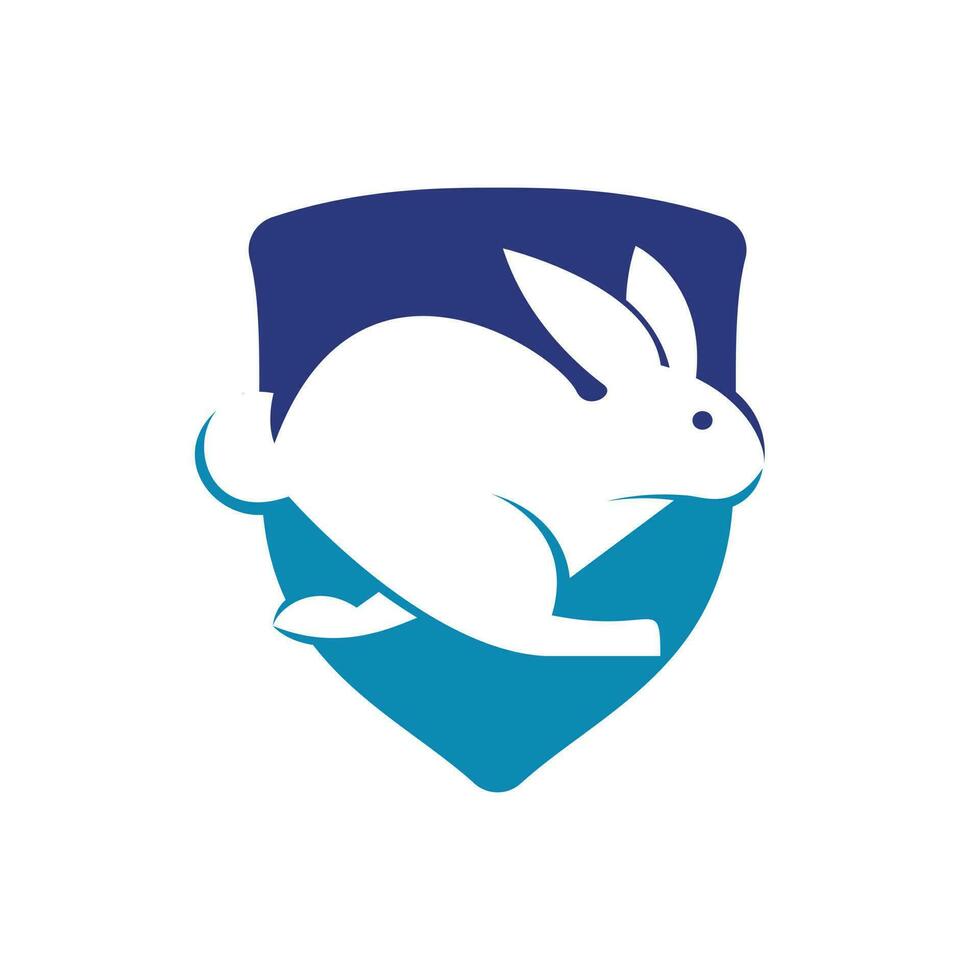 konijn vector logo ontwerp. creatief rennen konijn of konijn logo vector concept element.
