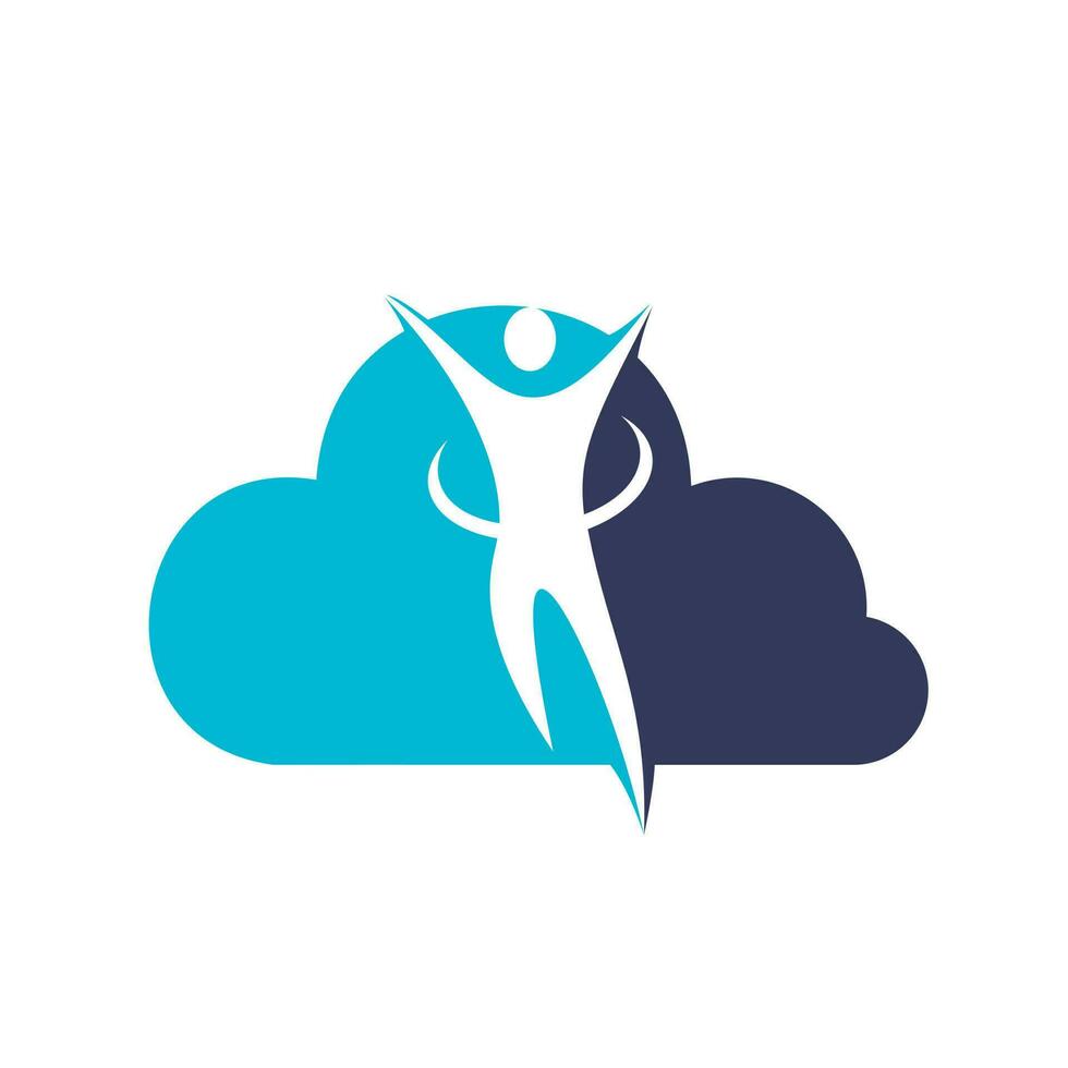 abstract menselijk wolk logo ontwerp. vector